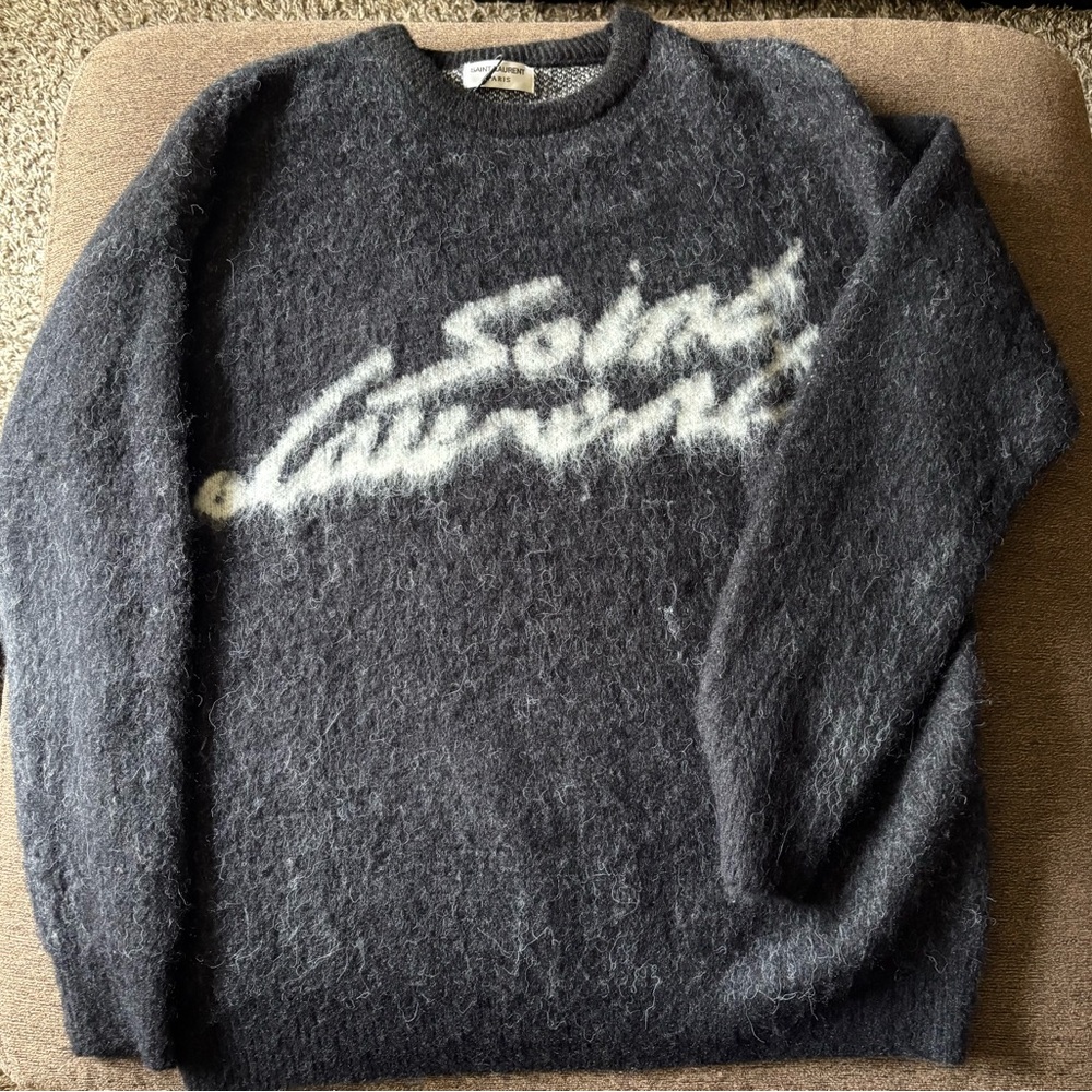 Saint Laurent 9OS Sweater In Mohair
Black White